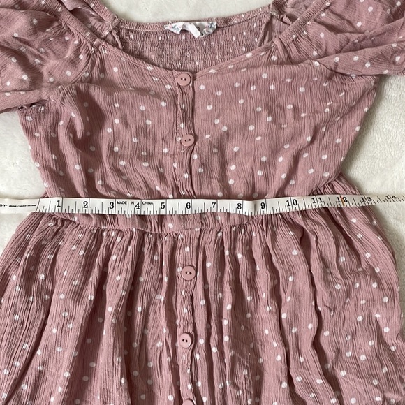 Pink Rose dusty pink polka dotted dress size Small - Picture 3 of 8